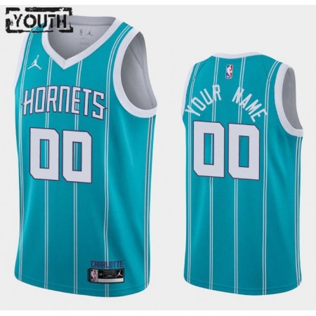 Kinder NBA Charlotte Hornets Trikot Benutzerdefinierte Jordan Brand 2020-2021 Icon Edition Swingman